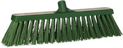 Vikan - 19" Heavy Duty Synthetic Push Broom - 2" Bristle Length, Plastic Block, European Threaded Handle Connection - A1 Tooling