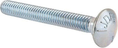 Value Collection - 5/16-18 UNC 2-1/2" Length Under Head, Standard Square Neck, Carriage Bolt - Grade 5 Steel, Zinc-Plated Finish - A1 Tooling