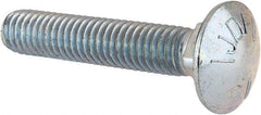 Value Collection - 3/8-16 UNC 2" Length Under Head, Standard Square Neck, Carriage Bolt - Grade 5 Steel, Zinc-Plated Finish - A1 Tooling