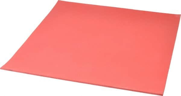 Made in USA - 12" Long, 12" Wide, 1/8" Thick, Buna-N Rubber Foam Sheet - 50 to 60 Durometer, Red, -20 to 180°F, 1,000 to 1,200 psi Tensile Strength, Stock Length - A1 Tooling