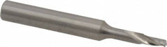 Onsrud - 1/8" Cutting Diam x 1/4" Length of Cut, 1 Flute, Upcut Spiral Router Bit - Uncoated, Right Hand Cut, Solid Carbide, 2" OAL x 1/4" Shank Diam, Single Edge, 21° Helix Angle - A1 Tooling