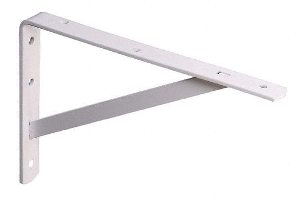 Knape & Vogt - 500 Lb Capacity, White Finish, L-Bracket - 22" Long, 14.2" High - A1 Tooling