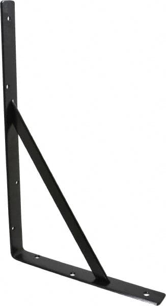 Knape & Vogt - 1,000 Lb Capacity, Black Epoxy Coated, L-Bracket - 16" Long, 10" High - A1 Tooling