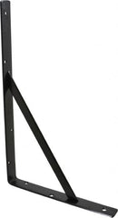 Knape & Vogt - 1,000 Lb Capacity, Black Epoxy Coated, L-Bracket - 16" Long, 10" High - A1 Tooling