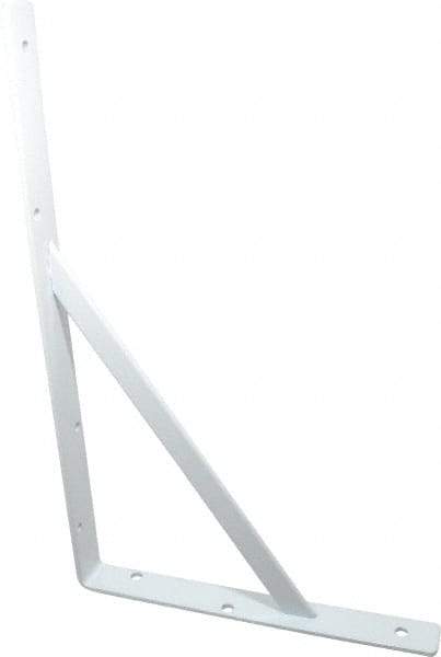 Knape & Vogt - 1,000 Lb Capacity, White Finish, L-Bracket - 16" Long, 10" High - A1 Tooling