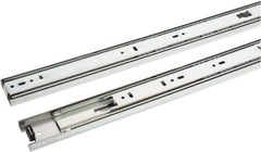 Knape & Vogt - 24" Slide Length, 24" Travel Length, Steel Precision Drawer Slide - 1/2" Wide, 1-13/16" High, 100 Lb Capacity at Full Extension, Chrome Finish - A1 Tooling