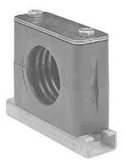 HYDAC - 1.42" Wide x 1.26" High x 1.18" Deep, Polypropylene Standard Duty C-Rail Mount Vibration-Control Clamp - Carbon Steel Plate, Mount with C-Rail Nuts, Top plates, Clamp Pairs, and Bolts - A1 Tooling