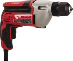 Milwaukee Tool - 3/8" Keyless Chuck, 2,800 RPM, Pistol Grip Handle Electric Drill - 8 Amps, 120 Volts, Reversible, Includes 3/8" Drill & Side Handle - A1 Tooling