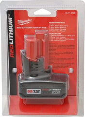 Milwaukee Tool - 12 Volt Lithium-Ion Power Tool Battery - 3 Ahr Capacity, 1/2 hr Charge Time, Series M12 XC RED - A1 Tooling