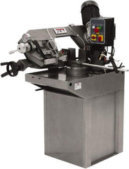 Jet - 7 x 7" Max Capacity, Manual Step Pulley Horizontal Bandsaw - 137 to 275 SFPM Blade Speed, 230 Volts, 45°, 3 Phase - A1 Tooling