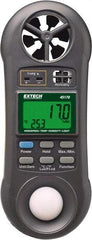 Extech - -148 to 2,372°F, 10 to 95% Humidity Range, Thermo-Hygrometer, Anemometer and Light Meter - 4% Relative Humidity Accuracy - A1 Tooling