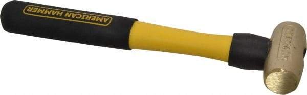 American Hammer - 1-1/2 Lb Head Nonmarring Mallet - 12" OAL, 11" Long Fiberglass Handle - A1 Tooling