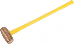 American Hammer - 12 Lb Head Nonsparking Hammer - 34" OAL, 31" Long Fiberglass Handle - A1 Tooling