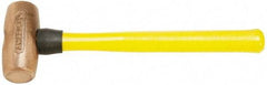 American Hammer - 4 Lb Head Nonsparking Mallet - 14-1/2" OAL, 13" Long Fiberglass Handle - A1 Tooling