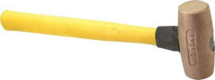 American Hammer - 4 Lb Head Nonsparking Mallet - 14-1/2" OAL, 13" Long Fiberglass Handle - A1 Tooling