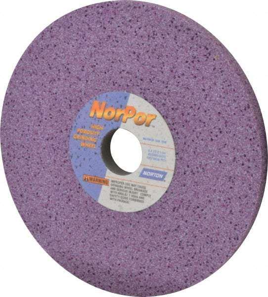 Norton - 8" Diam x 1-1/4" Hole x 1/2" Thick, G Hardness, 60 Grit Surface Grinding Wheel - Ceramic, Type 1, Medium Grade, 3,600 Max RPM, Vitrified Bond, No Recess - A1 Tooling