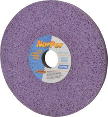 Norton - 8" Diam x 1-1/4" Hole x 1/2" Thick, H Hardness, 60 Grit Surface Grinding Wheel - Ceramic, Type 1, Medium Grade, 3,600 Max RPM, Vitrified Bond, No Recess - A1 Tooling