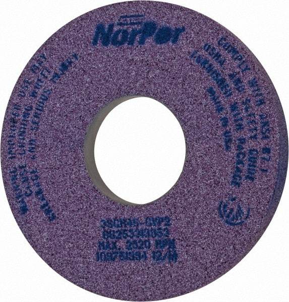 Norton - 14" Diam x 5" Hole x 1-1/2" Thick, G Hardness, 46 Grit Surface Grinding Wheel - Ceramic, Type 5, Coarse Grade, 2,320 Max RPM, Vitrified Bond, One-Side Recess - A1 Tooling