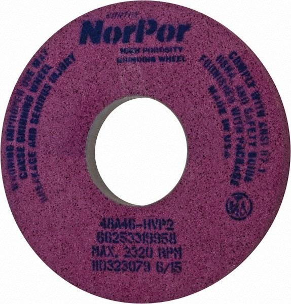 Norton - 14" Diam x 5" Hole x 1-1/2" Thick, H Hardness, 46 Grit Surface Grinding Wheel - Aluminum Oxide, Type 5, Coarse Grade, 2,320 Max RPM, Vitrified Bond, One-Side Recess - A1 Tooling