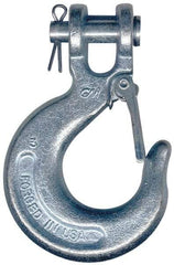 CM - 1/4 Inch Chain Diameter, Grade 43 Clevis Hook - 2,600 Lbs. Load Capacity, 0.36 Inch Inside Diameter, 0.31 Inch Pin Diameter, 0.72 Inch Hook Throat, 2.27 Inch Overall Length, 2.33 Inch Hook Width - A1 Tooling