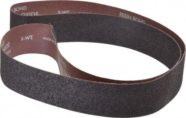 Norton - 2" Wide x 60" OAL, 36 Grit, Aluminum Oxide Abrasive Belt - Aluminum Oxide, Very Coarse, Coated, Series R228 - A1 Tooling