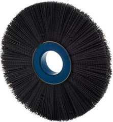 Weiler - 10" OD, 2" Arbor Hole, Crimped Nylon Wheel Brush - 1" Face Width, 3" Trim Length, 0.04" Filament Diam, 3,600 RPM - A1 Tooling