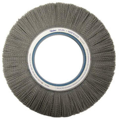 Weiler - 12" OD, Crimped Nylon Wheel Brush - 1-1/8" Face Width, 2-3/4" Trim Length, 0.04" Filament Diam, 1,800 RPM - A1 Tooling