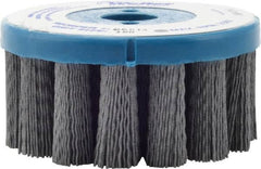 Weiler - 4" 180 Grit Silicon Carbide Crimped Disc Brush - Very Fine Grade, Plain Hole Connector, 1-1/2" Trim Length, 7/8" Arbor Hole - A1 Tooling