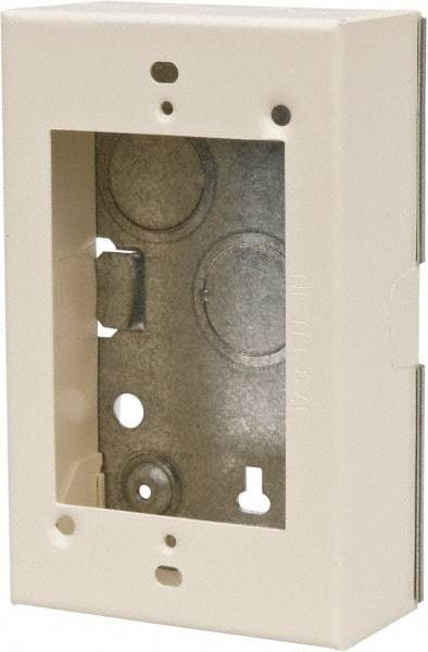 Wiremold - 1 Gang, (2) 1/2" Knockouts, Steel Rectangle Device Box - 4-5/8" Overall Height x 2-7/8" Overall Width x 1-3/8" Overall Depth - A1 Tooling