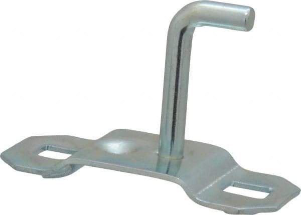 Triton - 3/16" Diam, 1" Long Single Angled End Pegboard Hook - 1-1/4" Projection, 90° Bend, 5/8" Bend Length, Steel - A1 Tooling