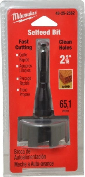 Milwaukee Tool - 2-9/16", 7/16" Hex Shank, Bright Finish, Cobalt Self Feed Drill Bit - A1 Tooling