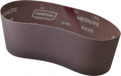 Norton - 4" Wide x 24" OAL, 180 Grit, Aluminum Oxide Abrasive Belt - Aluminum Oxide, Very Fine, Coated, Series R228 - A1 Tooling