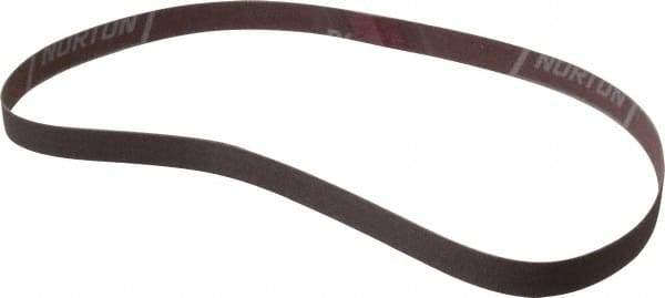 Norton - 1/2" Wide x 24" OAL, 240 Grit, Aluminum Oxide Abrasive Belt - Aluminum Oxide, Very Fine, Coated, Series R228 - A1 Tooling