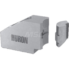 Huron Machine Products - Hard Lathe Chuck Jaws; Jaw Type: Collet Pad Jaw ; Jaw Interface Type: 1.5mm x 60 Serrated ; Maximum Compatible Chuck Diameter (Inch): 12 ; Material: 1018 Steel ; Overall Width/Diameter (Inch): 2.00 ; Overall Length (Inch): 4-1/4 - Exact Industrial Supply