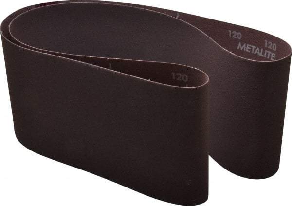 Norton - 6" Wide x 60" OAL, 120 Grit, Aluminum Oxide Abrasive Belt - Aluminum Oxide, Fine, Coated, Series R228 - A1 Tooling