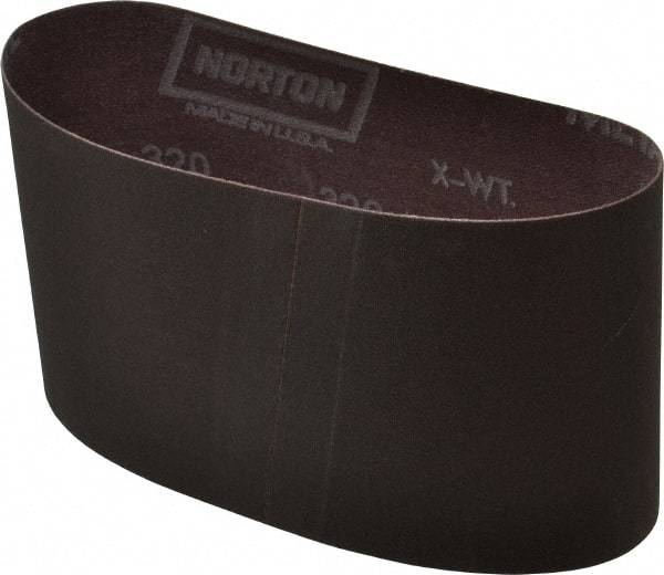 Norton - 3-1/2" Wide x 15-1/2" OAL, 320 Grit, Aluminum Oxide Abrasive Belt - Aluminum Oxide, Extra Fine, Coated, Series R228 - A1 Tooling