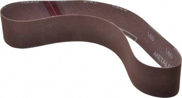 Norton - 2" Wide x 30" OAL, 180 Grit, Aluminum Oxide Abrasive Belt - Aluminum Oxide, Very Fine, Coated, Series R228 - A1 Tooling