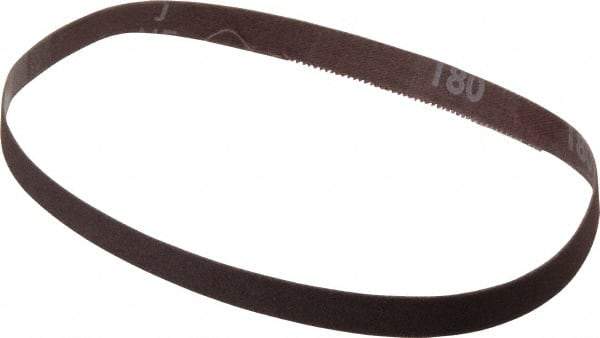 Norton - 1/2" Wide x 18" OAL, 180 Grit, Aluminum Oxide Abrasive Belt - Aluminum Oxide, Very Fine, Coated, Series R228 - A1 Tooling