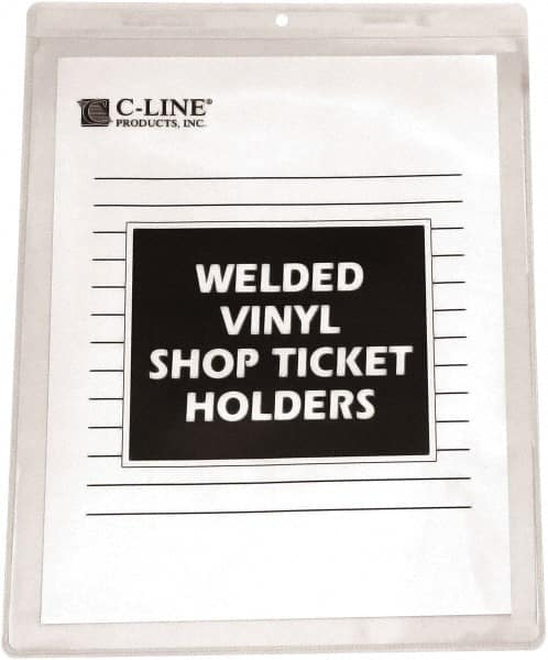 C-LINE - 50 Piece Clear Shop Ticket Holder - 8" High x 5" Wide - A1 Tooling