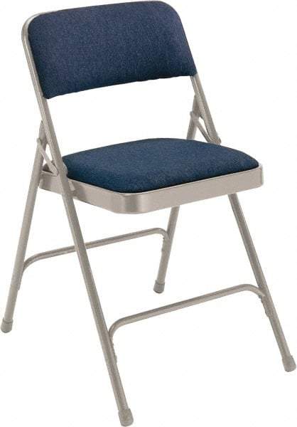 NPS - 18-3/4" Wide x 20-1/4" Deep x 29-1/2" High, Fabric Folding Chair with Fabric Padded Seat - Imperial Blue - A1 Tooling