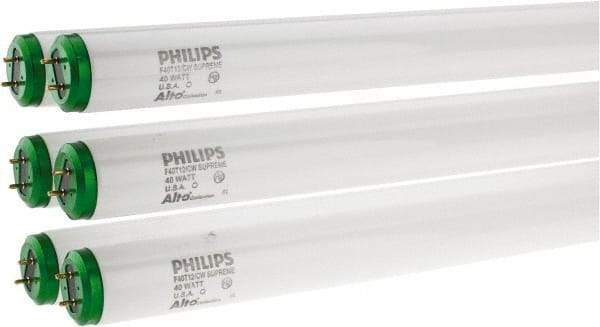 Philips - 40 Watt Fluorescent Tubular Medium Bi-Pin Lamp - 4,100°K Color Temp, 2,600 Lumens, T12, 20,000 hr Avg Life - A1 Tooling