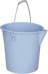 Ability One - 12 Qt, Plastic Round Blue Single Pail with Pour Spout - Handle Included - A1 Tooling