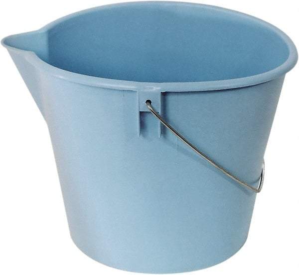 Ability One - 10 Qt, Plastic Round Blue Single Pail with Pour Spout - Handle Included - A1 Tooling