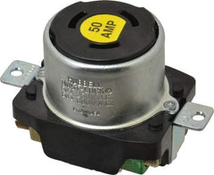 Hubbell Wiring Device-Kellems - 250 VDC, 600 VAC, 50 Amp, Self Grounding Receptacle - 3 Poles, 4 Wire, Female End, Black - A1 Tooling