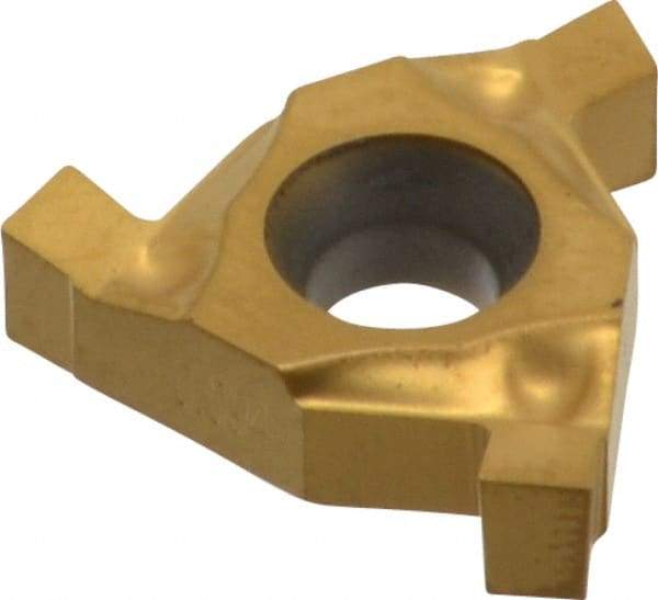 Carmex - 0.09416ER/IL Grade BXC, 3/32" Cutting Width Carbide Grooving Insert - 0.089" Max Depth of Cut, External Right/Internal Left, 0.004" Corner Radius, TiN Finish - A1 Tooling