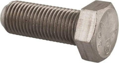 Made in USA - 3/8-24 UNF, 1" Length Under Head Hex Head Cap Screw - Grade 18-8 Stainless Steel, Uncoated, 9/16" Hex - A1 Tooling