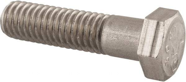 Made in USA - 3/8-24 UNF, 1-1/2" Length Under Head Hex Head Cap Screw - Grade 18-8 Stainless Steel, Uncoated, 9/16" Hex - A1 Tooling