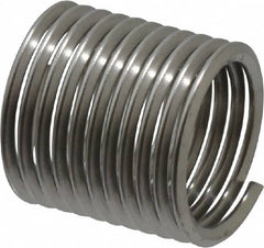 Recoil - 7/16-20 UNF, 0.656" OAL, Free Running Helical Insert - 10-5/8 Free Coils, Tanged, Stainless Steel, Bright Finish, 1-1/2D Insert Length - A1 Tooling