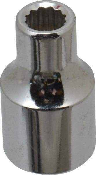 Proto - 1/2" Drive, Standard Hand Socket - 12 Points, 1-1/2" OAL, Alloy Steel, Chrome Finish - A1 Tooling