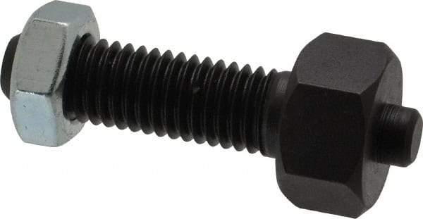 Jergens - 1/2-13 Thread, 7/8" Size, 2-3/8" Long, Black Oxide Coated, Low Carbon Steel Clamp Rest - 1-1/2" Thread Length, 11/32" Pin Diam x 3/16" Pin Height, 1/2" Nut Height - A1 Tooling